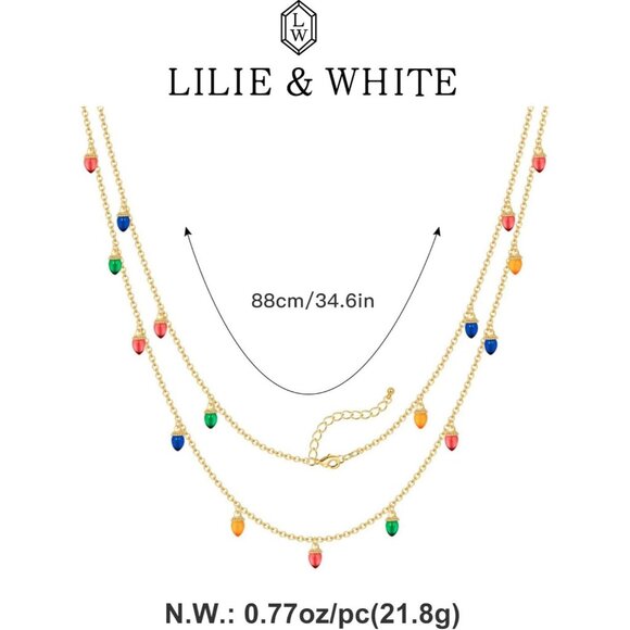 Women With Candy Christmas Tree Pendant Necklace Light Bulb Xmas Fashion Jewelry - Picture 6 of 6